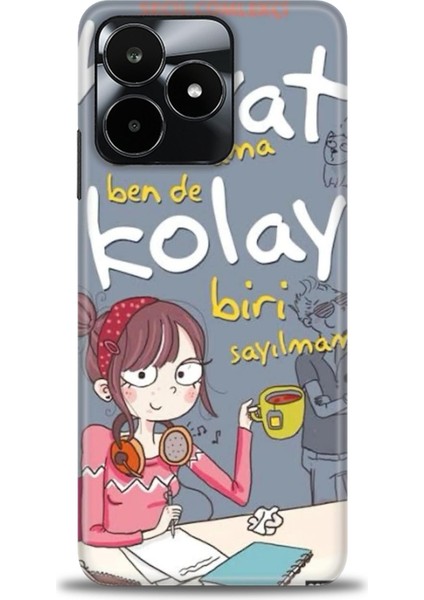 Realme C53 Kılıf Hd Baskılı Kılıf + Seramik Tam Kaplayan Ekran Koruyucu 163
