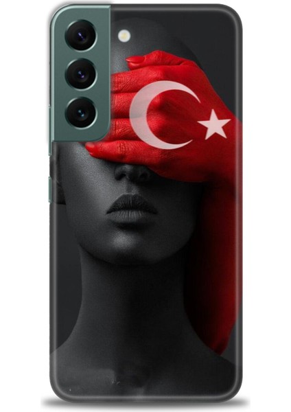 Samsung Galaxy S22 Hd Baskılı Kılıf + Seramik Tam Kaplayan Ekran Koruyucu 246