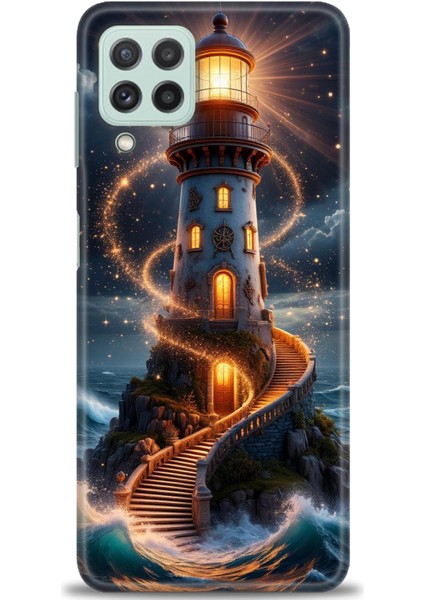 Samsung Galaxy M22 Hd Baskılı Kılıf + Seramik Tam Kaplayan Ekran Koruyucu 232