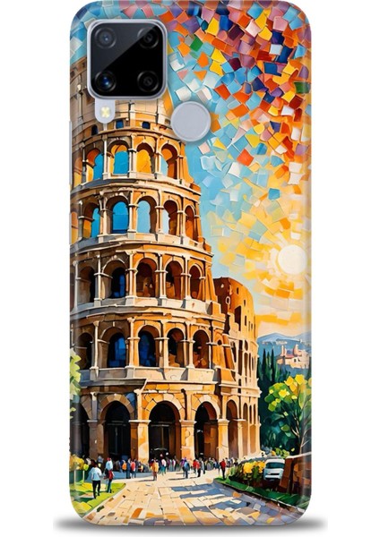 Realme C15 Kılıf Hd Baskılı Kılıf + Seramik Tam Kaplayan Ekran Koruyucu 262