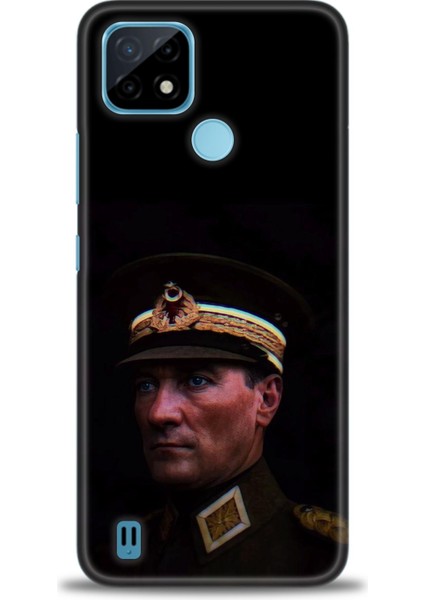Realme C21 Kılıf Hd Baskılı Kılıf + Seramik Tam Kaplayan Ekran Koruyucu 21