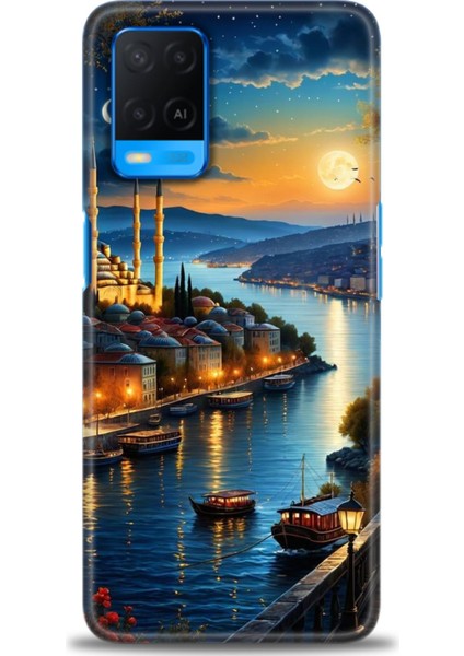 Oppo A54 4g Kılıf Hd Baskılı Kılıf + Seramik Tam Kaplayan Ekran Koruyucu 222