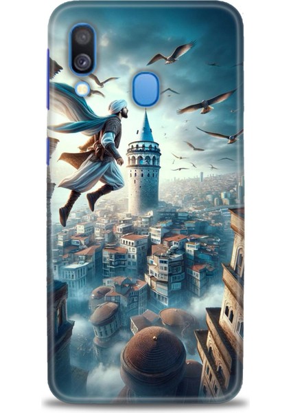 Samsung Galaxy A40 Hd Baskılı Kılıf + Seramik Tam Kaplayan Ekran Koruyucu 224