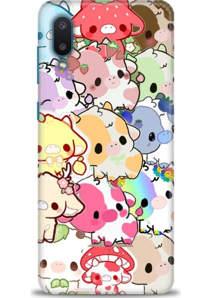 Samsung Galaxy A02 Hd Baskılı Kılıf + Seramik Tam Kaplayan Ekran Koruyucu 491