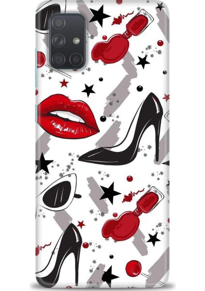 Samsung Galaxy A71 Hd Baskılı Kılıf + Seramik Tam Kaplayan Ekran Koruyucu 416