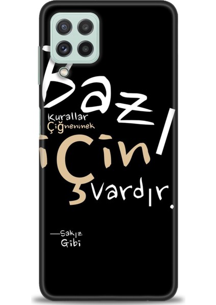 Samsung Galaxy M22 Hd Baskılı Kılıf + Seramik Tam Kaplayan Ekran Koruyucu 394