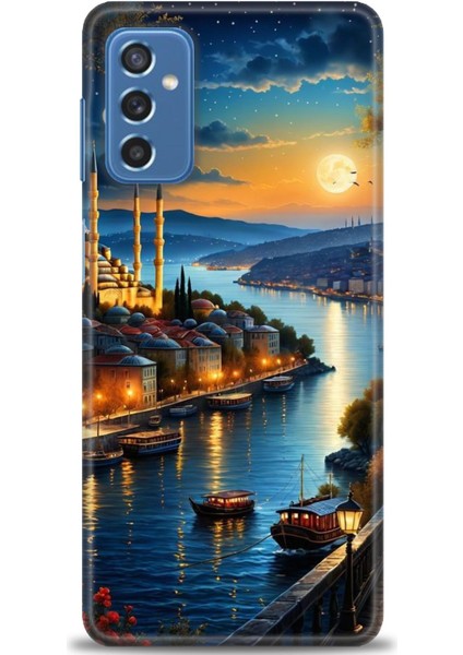 Samsung Galaxy M52 5g Hd Baskılı Kılıf + Seramik Tam Kaplayan Ekran Koruyucu 222