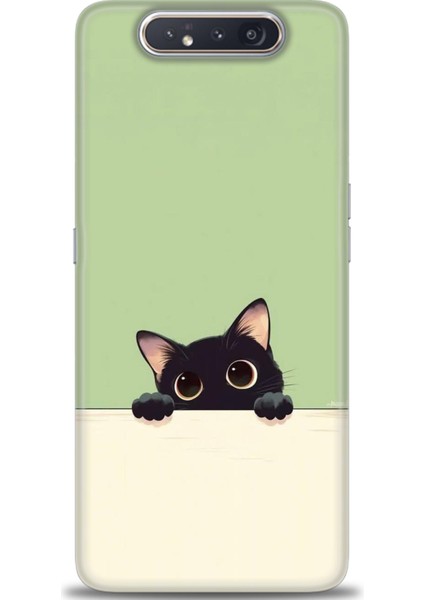 Samsung Galaxy A80 Hd Baskılı Kılıf + Seramik Tam Kaplayan Ekran Koruyucu 68