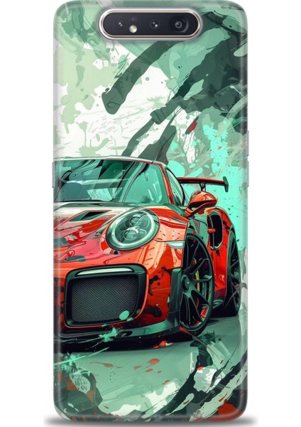 Samsung Galaxy A80 Hd Baskılı Kılıf + Seramik Tam Kaplayan Ekran Koruyucu 109