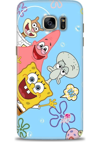 Samsung Galaxy S7 Edge Hd Baskılı Kılıf + Seramik Tam Kaplayan Ekran Koruyucu 452