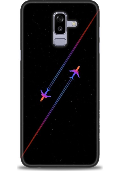 Samsung Galaxy J8 Hd Baskılı Kılıf + Seramik Tam Kaplayan Ekran Koruyucu 390