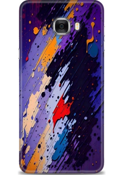 Samsung Galaxy C7 Hd Baskılı Kılıf + Seramik Tam Kaplayan Ekran Koruyucu 436