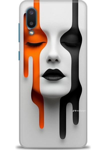 Samsung Galaxy A02 Hd Baskılı Kılıf + Seramik Tam Kaplayan Ekran Koruyucu 143