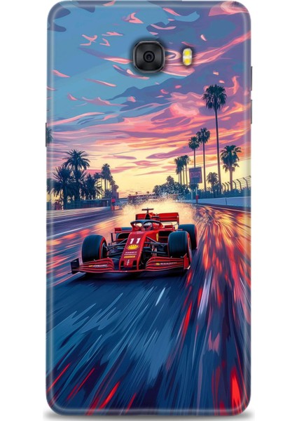 Samsung Galaxy C9 Pro Hd Baskılı Kılıf + Seramik Tam Kaplayan Ekran Koruyucu 102