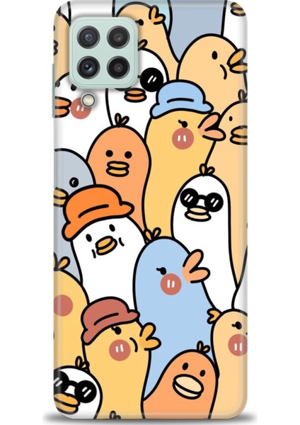 Samsung Galaxy M22 Hd Baskılı Kılıf + Seramik Tam Kaplayan Ekran Koruyucu 497