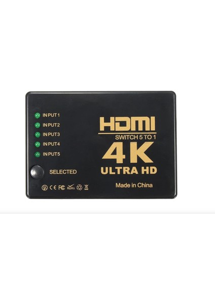 4K HDMI 5 Port Switch Splitter Ekran Çoklayıcı