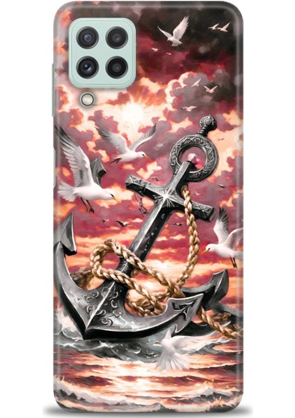 Samsung Galaxy M22 Hd Baskılı Kılıf + Seramik Tam Kaplayan Ekran Koruyucu 231