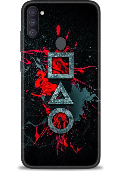 Samsung Galaxy A11 Hd Baskılı Kılıf + Seramik Tam Kaplayan Ekran Koruyucu 281