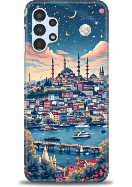 Samsung Galaxy A13 4g Hd Baskılı Kılıf + Seramik Tam Kaplayan Ekran Koruyucu 223