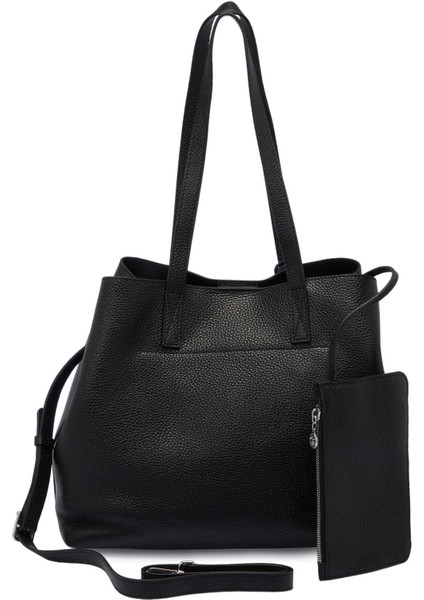 Siyah Deri Kadın Omuz Çantası - S25Y1BC80429-A41 modelleri