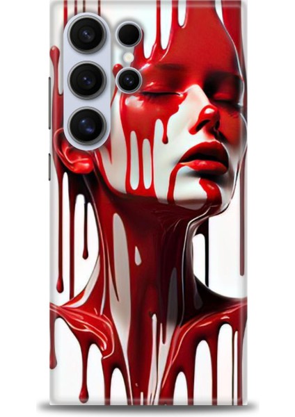 Samsung Galaxy S24 Ultra Hd Baskılı Kılıf + Seramik Tam Kaplayan Ekran Koruyucu 150