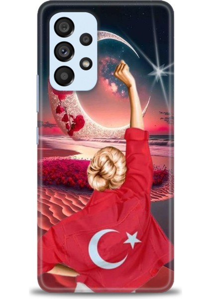 Samsung Galaxy A73 5g Hd Baskılı Kılıf + Seramik Tam Kaplayan Ekran Koruyucu 249