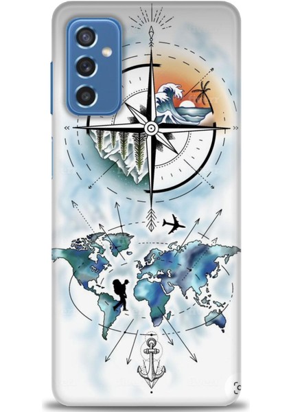 Samsung Galaxy M52 5g Hd Baskılı Kılıf + Seramik Tam Kaplayan Ekran Koruyucu 82