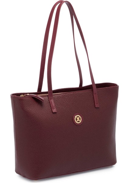 Bordo Deri Kadın Omuz Çantası - S25Y1BC78868-M71