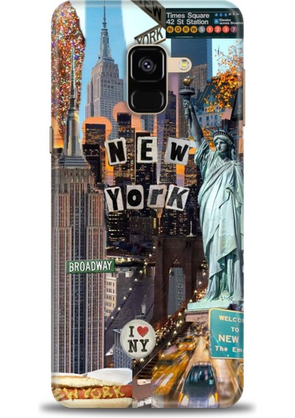 Samsung Galaxy A8 2018 Hd Baskılı Kılıf + Seramik Tam Kaplayan Ekran Koruyucu 265