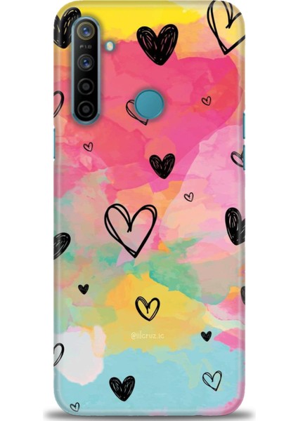 Realme C3 Kılıf Hd Baskılı Kılıf + Seramik Tam Kaplayan Ekran Koruyucu 417