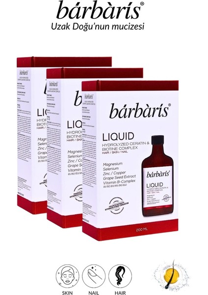 Keratin ve Biotin Komplex 200 Ml*3 Paket