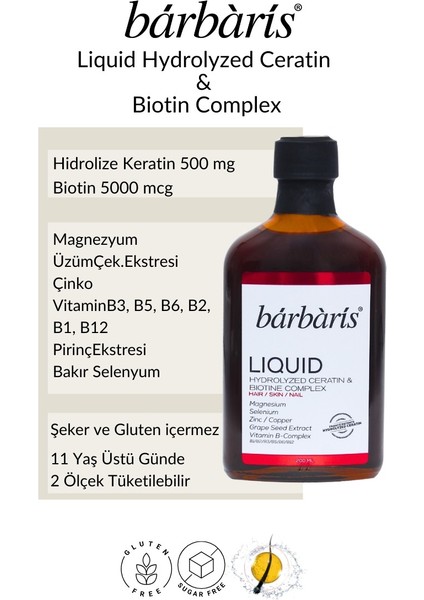 Keratin ve Biotin Komplex 200 Ml*3 Paket