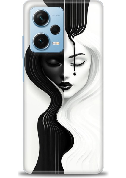 Xiaomi Redmi Note 12 Pro Plus Hd Baskılı Kılıf + Seramik Tam Kaplayan Ekran Koruyucu 144