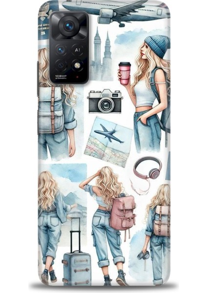 Xiaomi Redmi Note 11 Pro 4g Hd Baskılı Kılıf + Seramik Tam Kaplayan Ekran Koruyucu 268