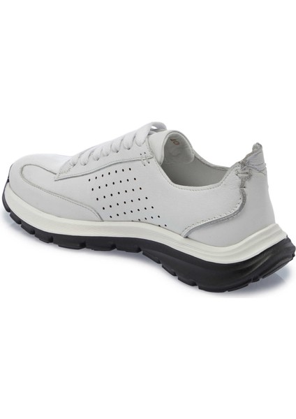 Beyaz Hakiki Deri Erkek Sneaker - E25I1AY57328-A26