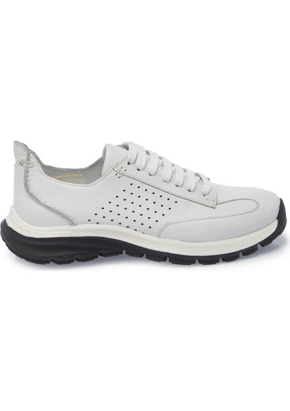 Beyaz Hakiki Deri Erkek Sneaker - E25I1AY57328-A26