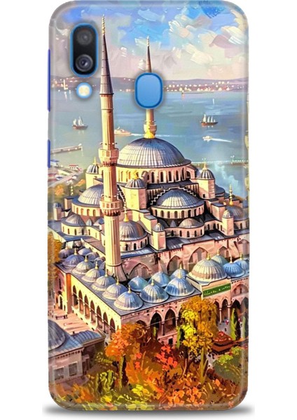 Samsung Galaxy A40 Hd Baskılı Kılıf + Seramik Tam Kaplayan Ekran Koruyucu 226