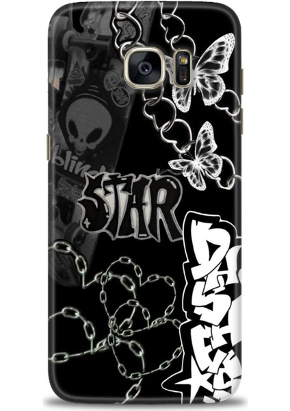 Samsung Galaxy S7 Edge Hd Baskılı Kılıf + Seramik Tam Kaplayan Ekran Koruyucu 353