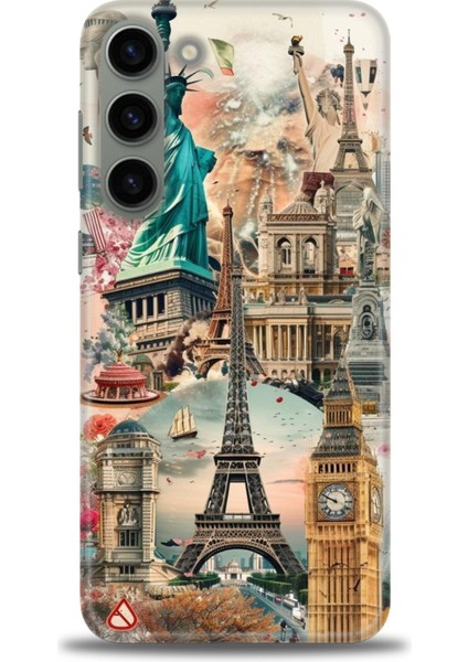 Samsung Galaxy S23 Plus Hd Baskılı Kılıf + Seramik Tam Kaplayan Ekran Koruyucu 264