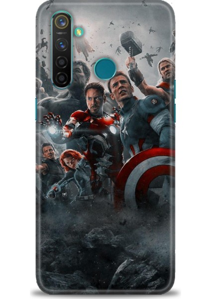 Realme 5 Pro Kılıf Hd Baskılı Kılıf + Seramik Tam Kaplayan Ekran Koruyucu 98