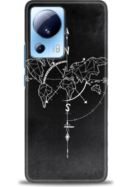 Xiaomi Mi 13 Lite Kılıf Hd Baskılı Kılıf + Seramik Tam Kaplayan Ekran Koruyucu 87