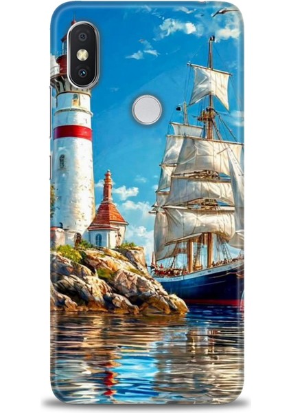 Xiaomi Redmi Note 6 Pro Hd Baskılı Kılıf + Seramik Tam Kaplayan Ekran Koruyucu 239