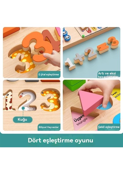 Çocuk Oyuncakları Eğitimsel Bulmacalar Erken Eğitim Düşünme Eğitimi Geometri Eşleştirme Montaj Yapı (Yurt Dışından)