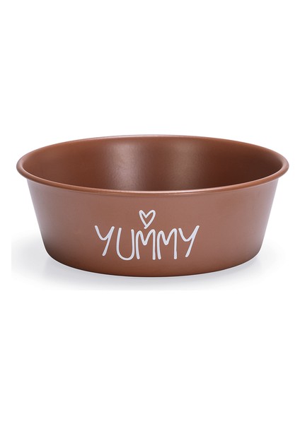 Yavru Köpek Mama Su Kabı, Paslanmaz Çelik, Kaymaz Taban, Kiremit, 13CM, 470ML