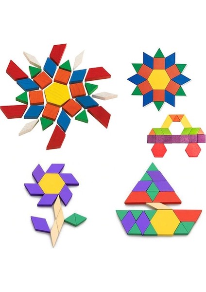 Zizi Eğitici Oyun, Ahşap Yapboz, 250 Çok Renkli Geometrik Satranç Taşı ve Numaraları (Yurt Dışından)