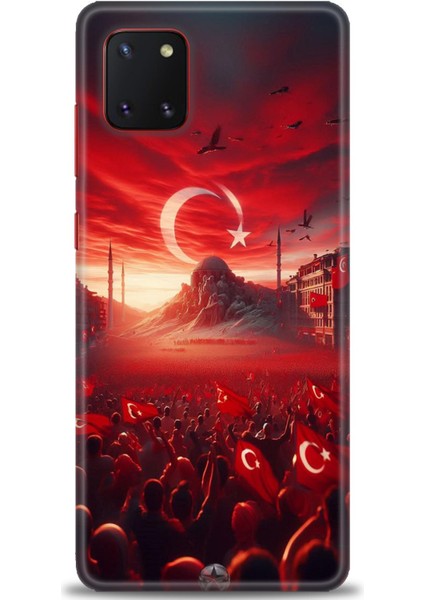 Samsung Galaxy A81 Hd Baskılı Kılıf + Seramik Tam Kaplayan Ekran Koruyucu 39