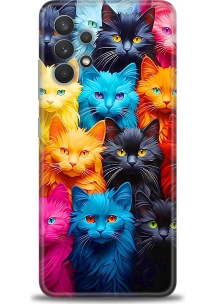 Samsung Galaxy A32 Hd Baskılı Kılıf + Seramik Tam Kaplayan Ekran Koruyucu 70