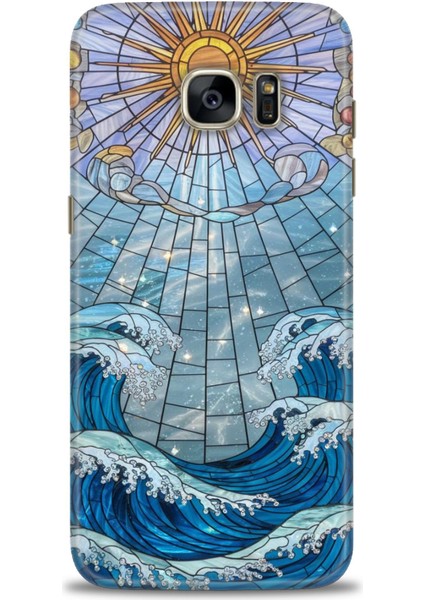 Samsung Galaxy S7 Edge Hd Baskılı Kılıf + Seramik Tam Kaplayan Ekran Koruyucu 336