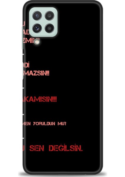 Samsung Galaxy M22 Hd Baskılı Kılıf + Seramik Tam Kaplayan Ekran Koruyucu 391
