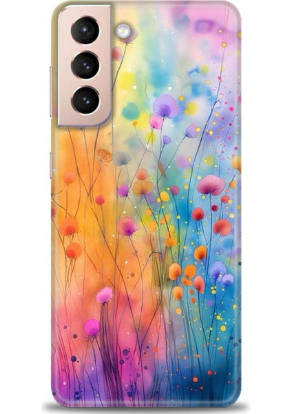 Samsung Galaxy S21 Hd Baskılı Kılıf + Seramik Tam Kaplayan Ekran Koruyucu 413